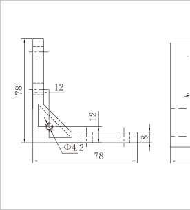 單槽鋁型材強力角件二維圖 單槽鋁型材強力角件二維圖