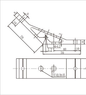 135度鋁型材角件二維圖 135度鋁型材角件二維圖