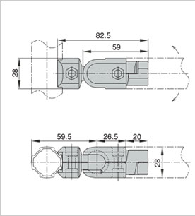 精益管萬向內漲連接件二維圖