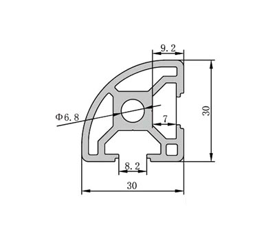 3030R鋁型材物理參數 3030R鋁型材物理參數