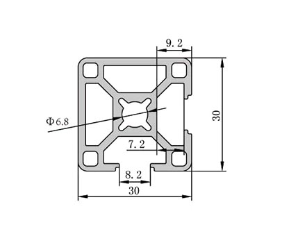 3030-2N90鋁型材技術參數 3030-2N90鋁型材技術參數