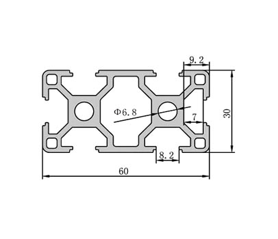 3060鋁型材物理參數 3060鋁型材物理參數