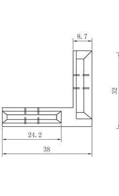 鋁型材角槽連接件二維參數 鋁型材角槽連接件二維參數