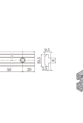 鋁型材槽條連接件二維參數 鋁型材槽條連接件二維參數