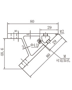 鋁型材45度連接角碼物理參數1 鋁型材45度連接角碼物理參數1