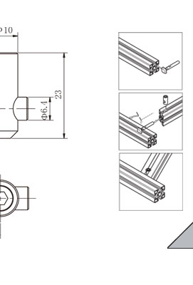 鋁型材斜角連接件物理參數2 鋁型材斜角連接件物理參數2