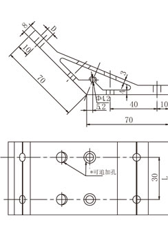 135度鋁型材角碼二維圖 135度鋁型材角碼二維圖